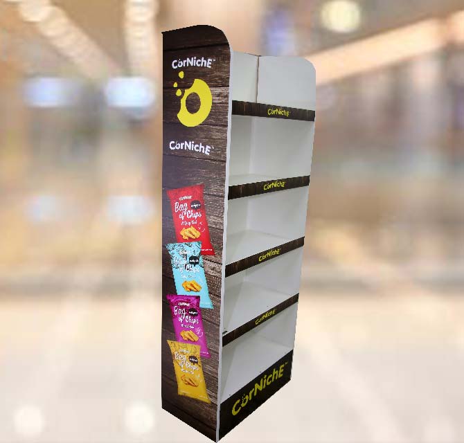 Product Display Stand with Shelves